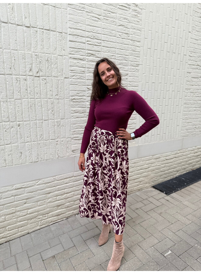 Valérie Long Sleeve Top Burgundy