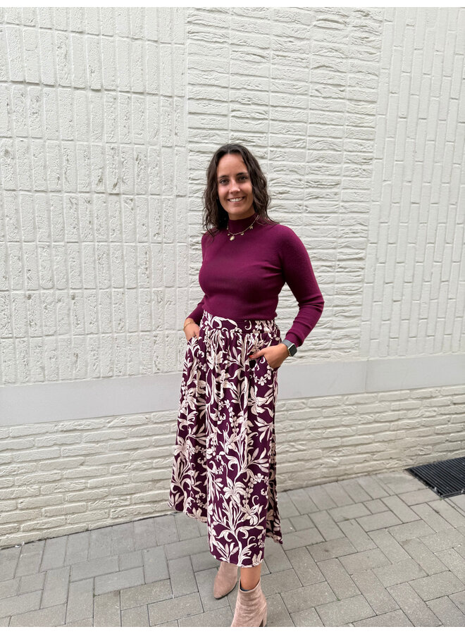 Valérie Long Sleeve Top Burgundy
