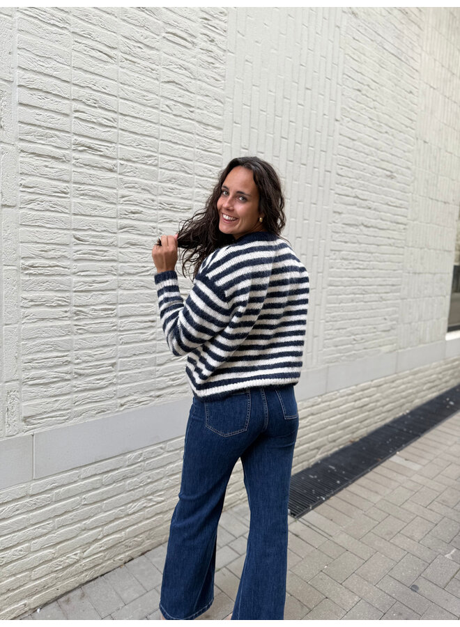 Alison Striped Knit Blue