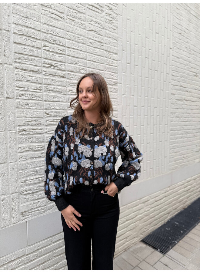 Ilke Printed Cardigan