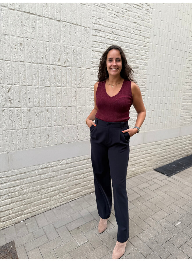 Lise Basic Top Burgundy