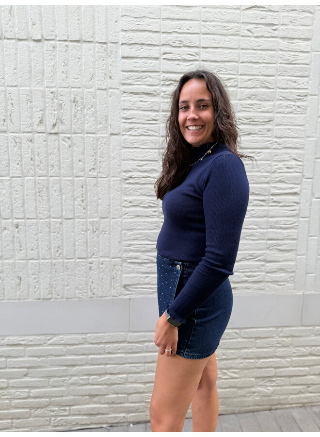 Axelle Basic Top Dark Blue
