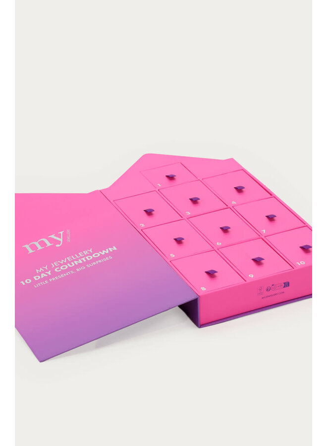 Adventskalender Luxe 10 Gifts Boutique Zilver