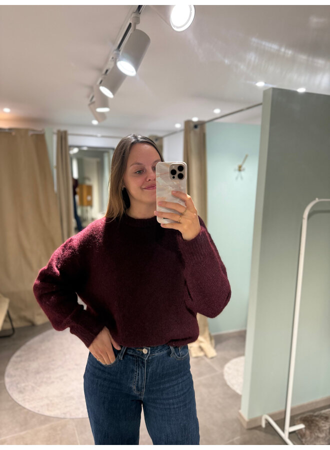 Louise Knit Burgundy