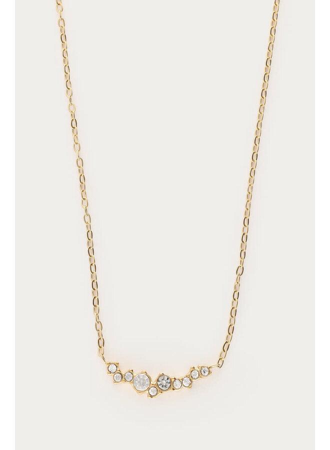 Midnight Ketting met Fijne Strass Goud