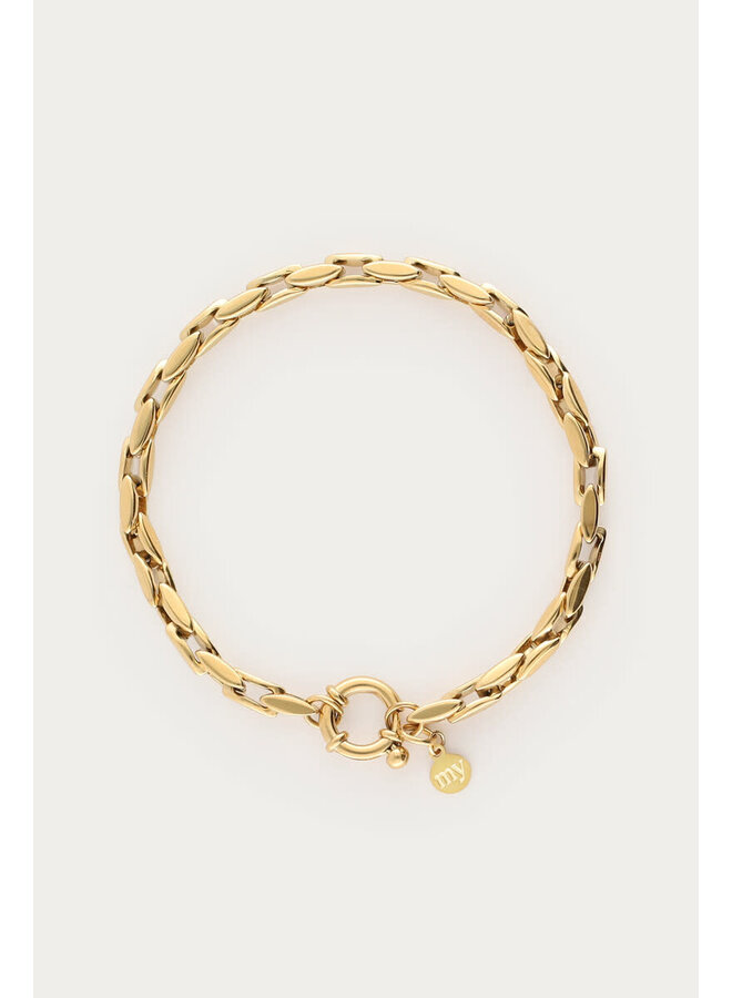 Midnight Armband met Slot Goud