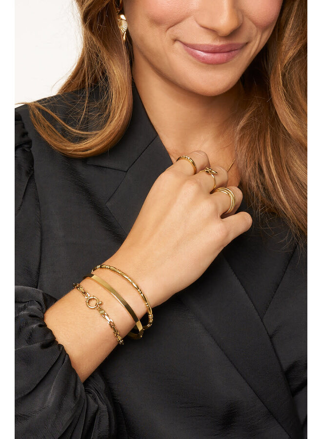 Midnight Armband met Slot Goud