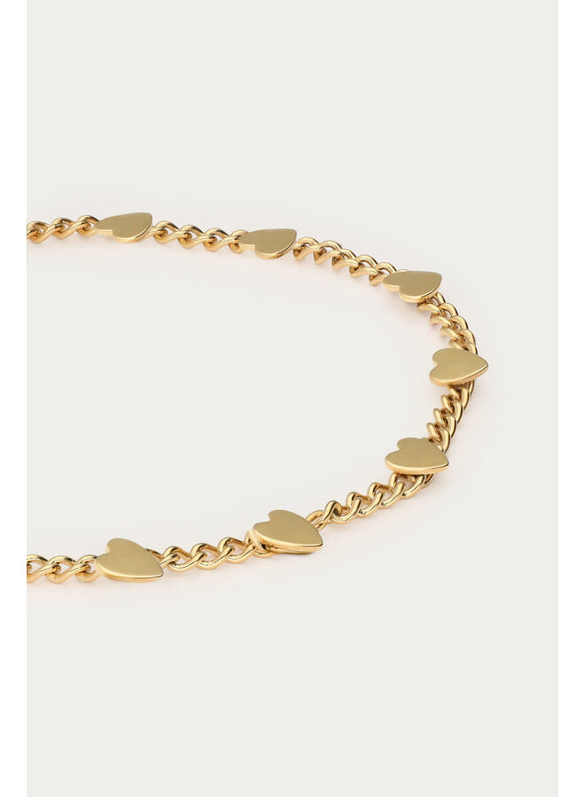 Midnight Armband met Hartjes Goud