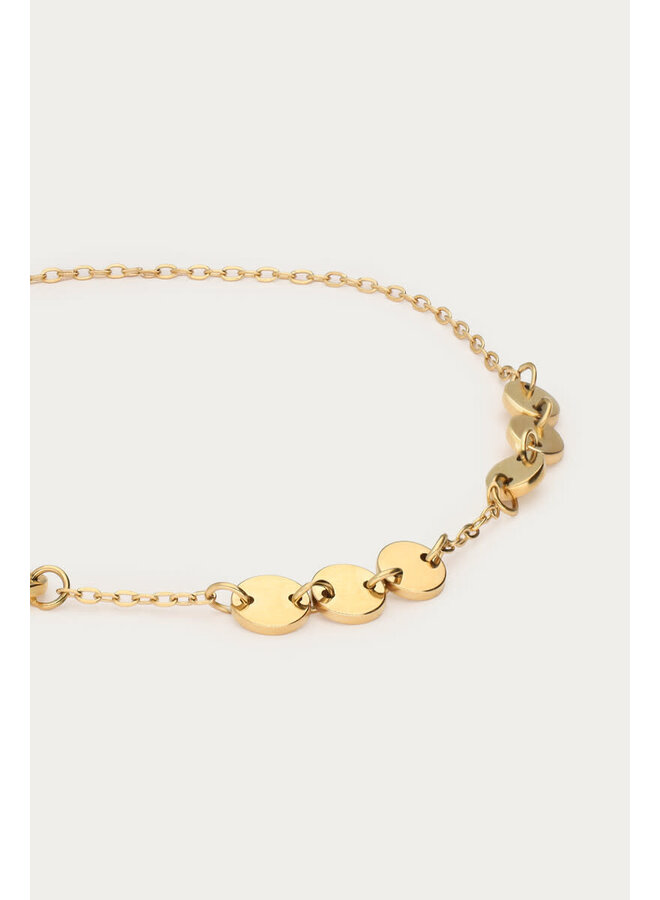 Midnight Armband met Munten Goud