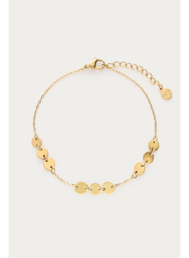 Midnight Armband met Munten Goud