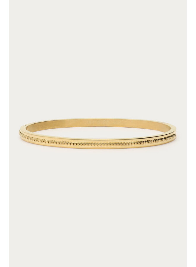 Midnight Bangle met Structuur Goud