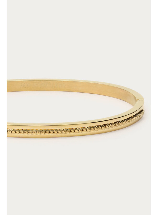 Midnight Bangle met Structuur Goud