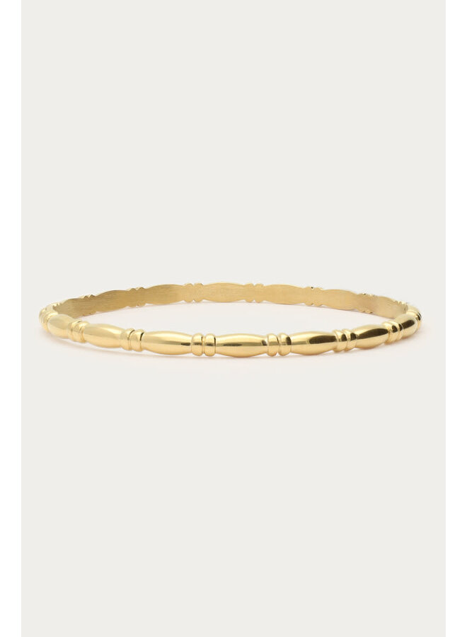 Midnight Bangle Bamboo Look Goud