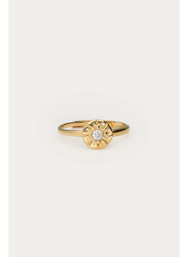 Midnight Ring Cirkel met Strass Goud