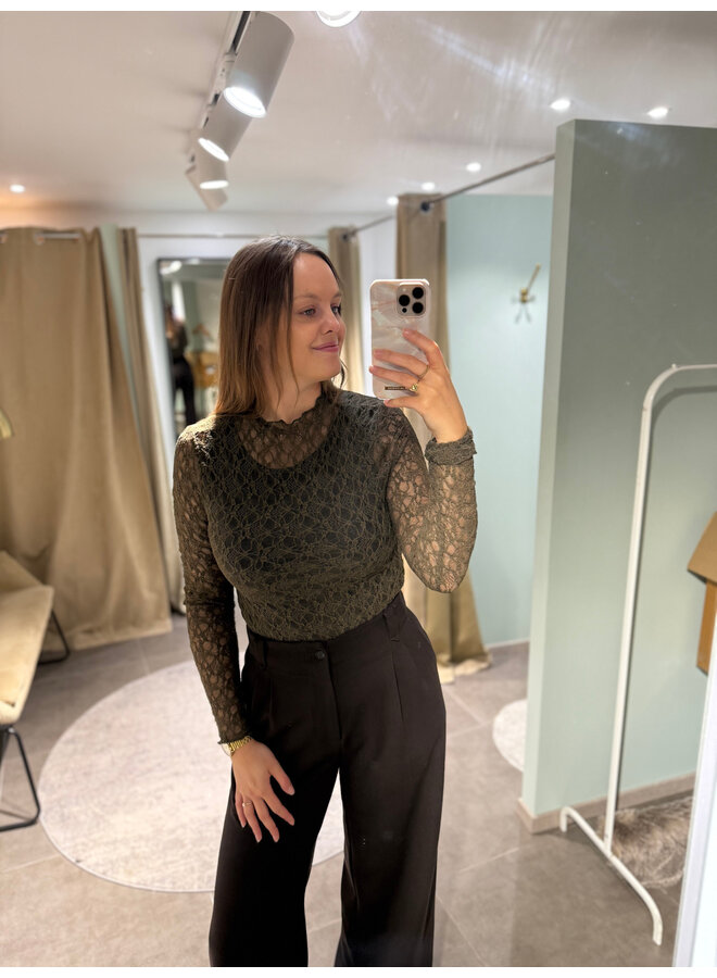 Tammy Lace Top Brown