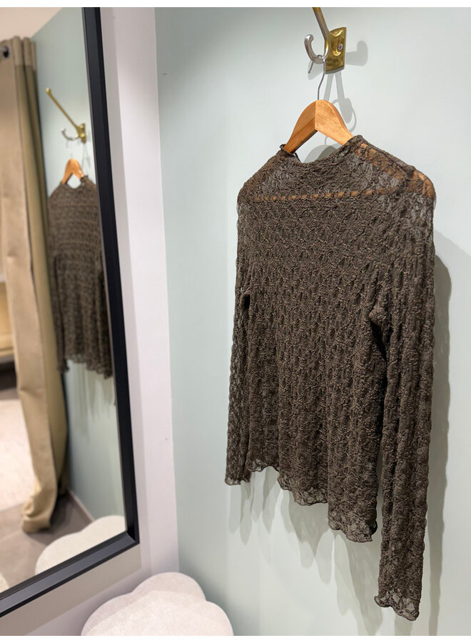 Tammy Lace Top Brown