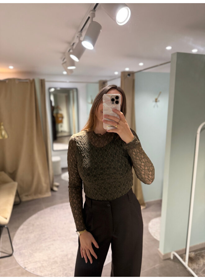 Tammy Lace Top Brown