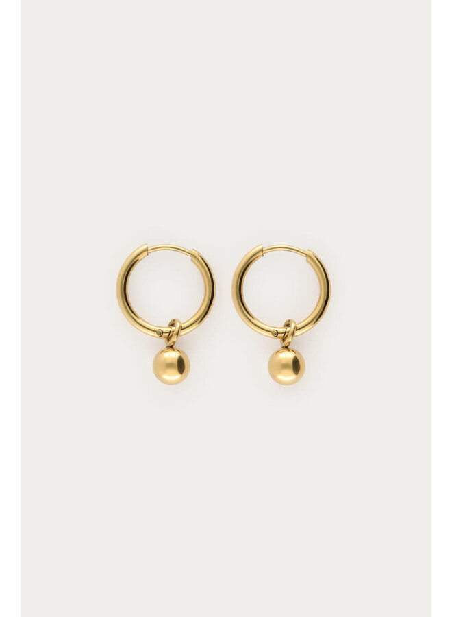 Minimalistische Oorringen met Bolletje Goud