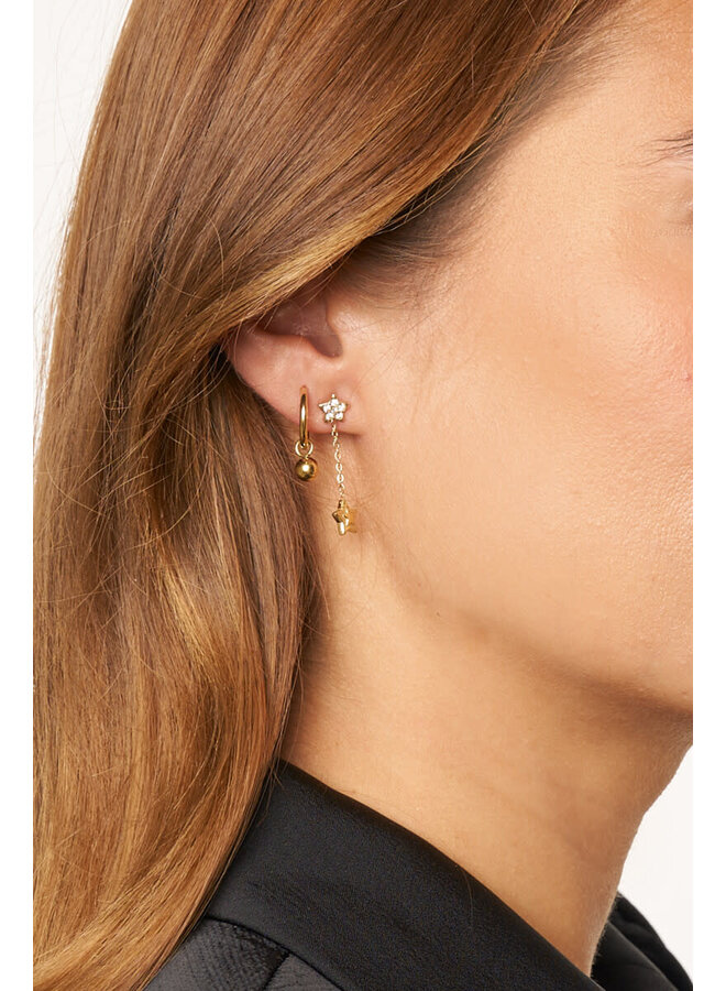 Minimalistische Oorringen met Bolletje Goud