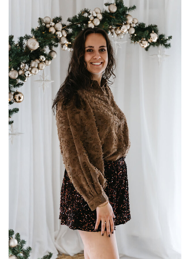 Mia Blouse Brown