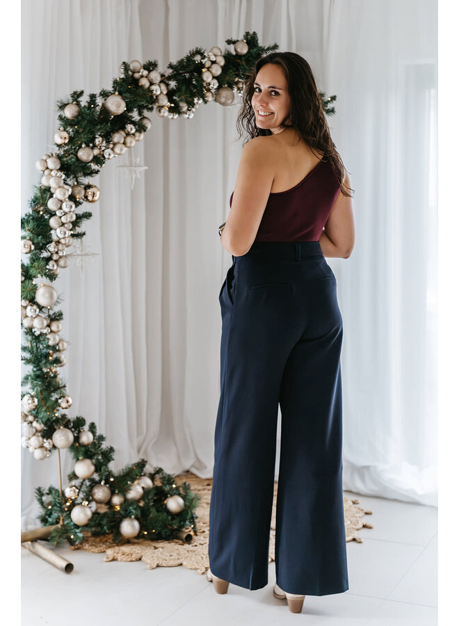 Soraya One Shoulder Top Burgundy