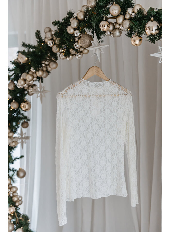 Andrea Lace Top Beige