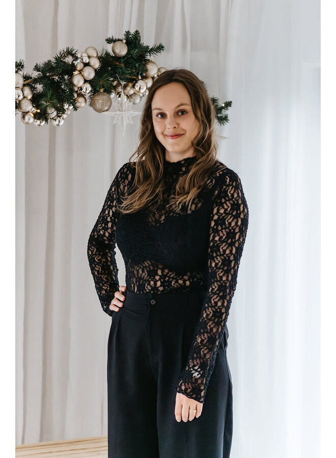 Andrea Lace Top Black