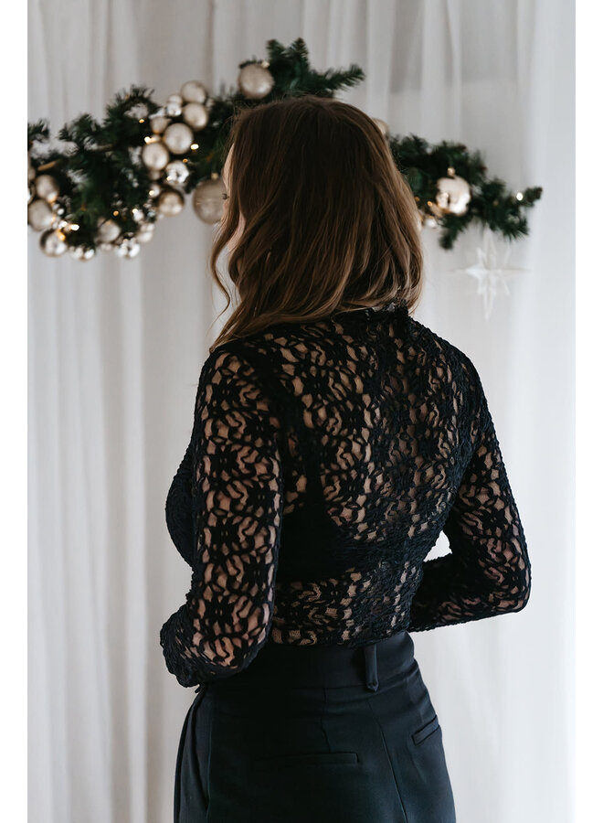Andrea Lace Top Black
