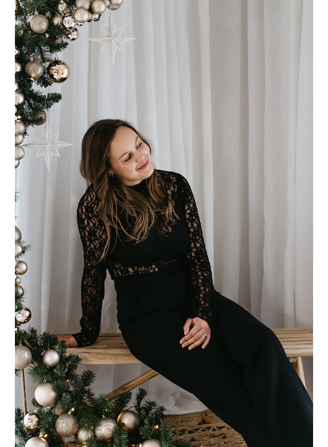 Andrea Lace Top Black