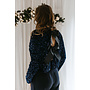 Florence Glitter Bow Blouse Blue
