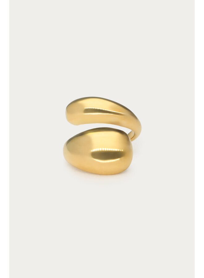 Statement Ring Chunky Bubble Goud
