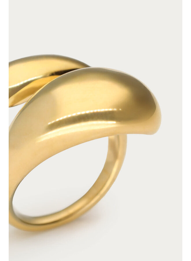 Statement Ring Chunky Bubble Goud