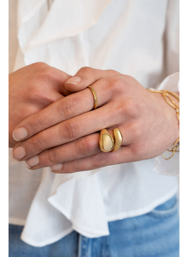 Statement Ring Chunky Bubble Goud