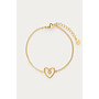 Minimalistische Armband met Verbonden Hartje Goud