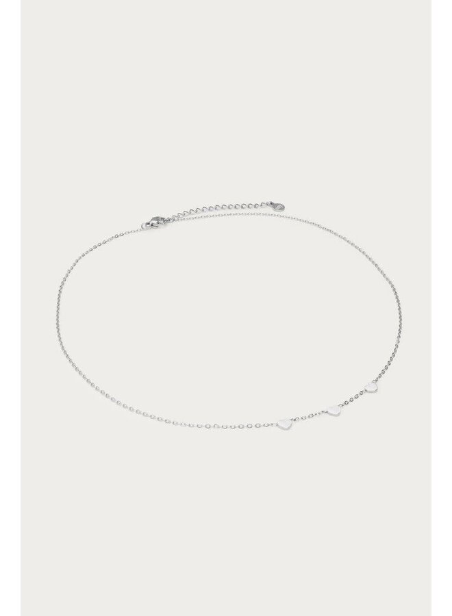 Ketting Drie Hartjes Zilver