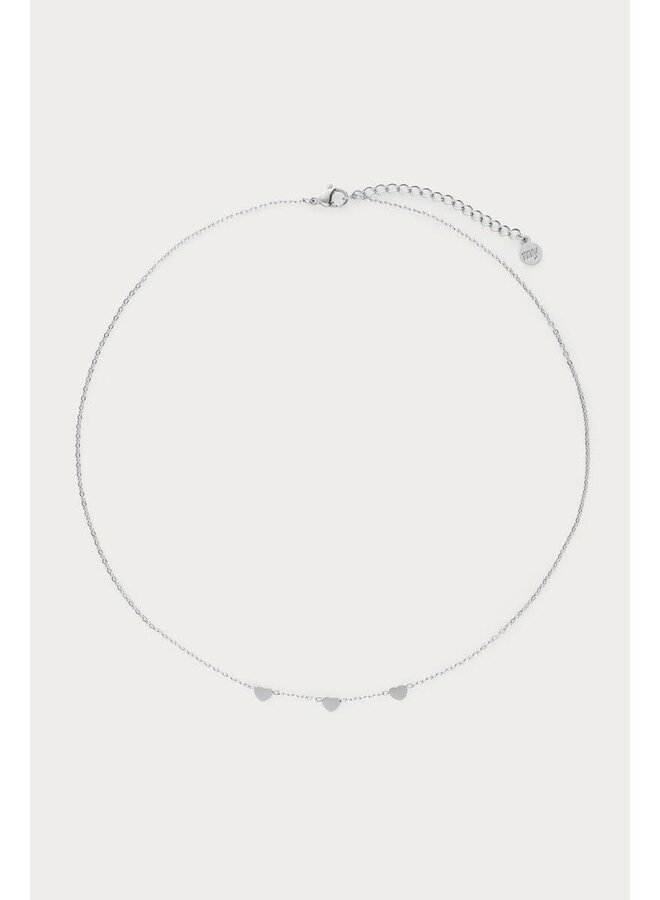 Ketting Drie Hartjes Zilver