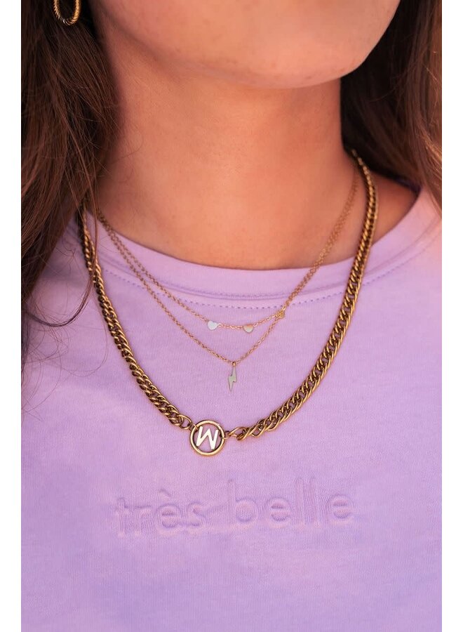 Ketting Drie Hartjes Zilver