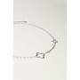 Schakelketting met Klavers Zilver