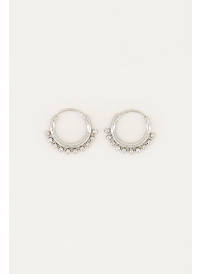 Oorringen Kleine Bolletjes Zilver