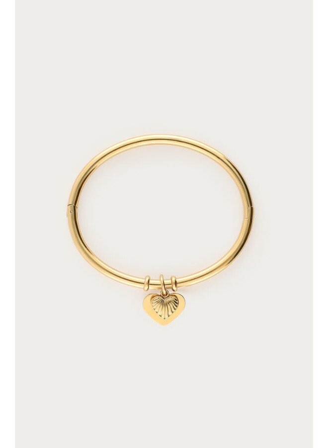 Gratitude Bangle met Hartjes Goud