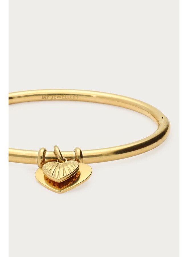 Gratitude Bangle met Hartjes Goud