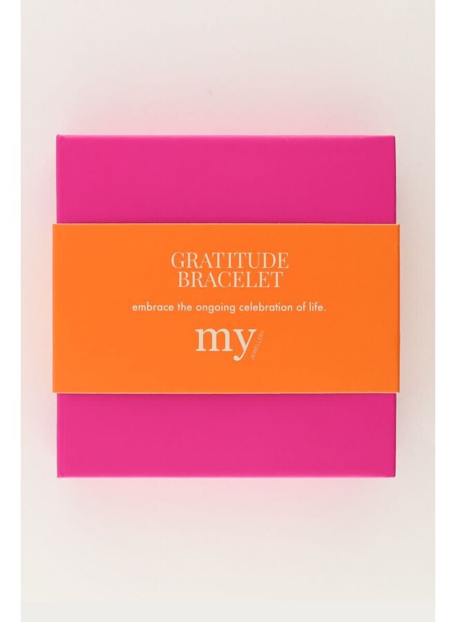 Gratitude Bangle met Hartjes Goud