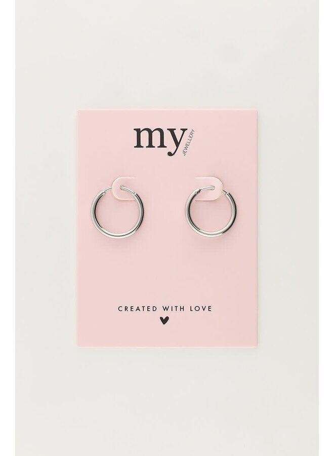 Basic Oorringen Small Zilver