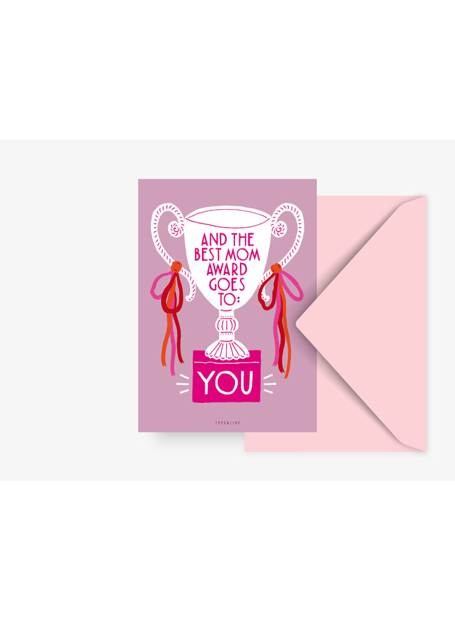 Wenskaart Mom Award