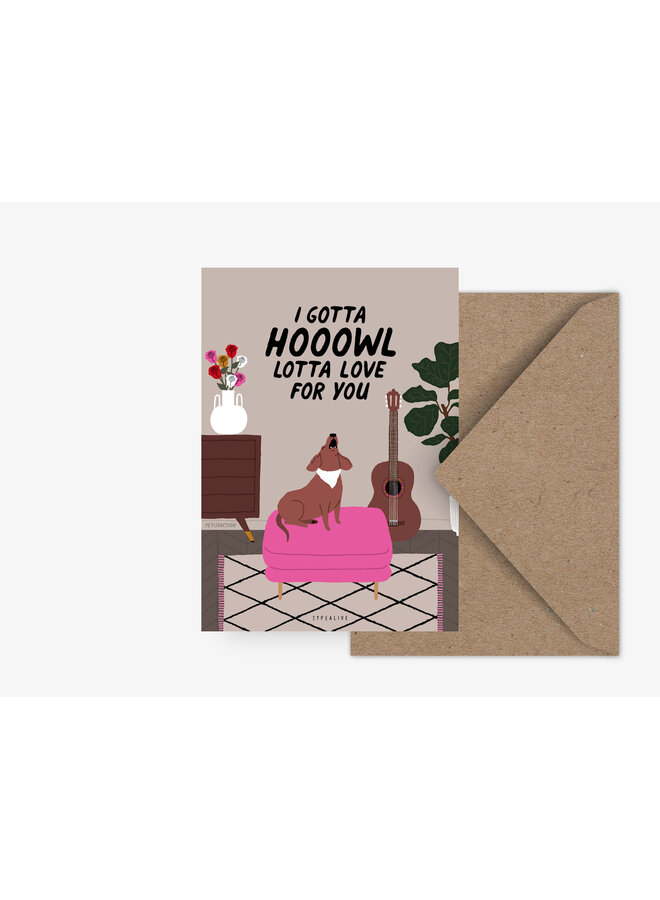 Wenskaart Hooowl Lotta Love