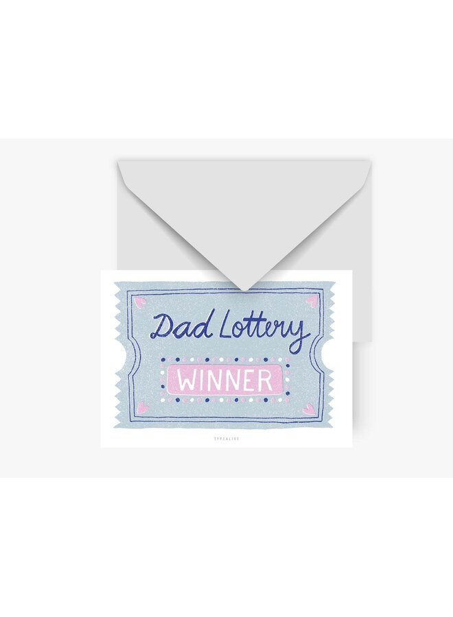Wenskaart Dad Lottery