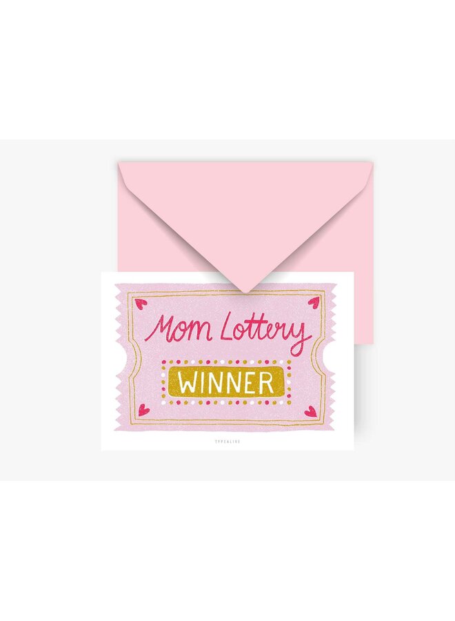 Wenskaart Mom Lottery