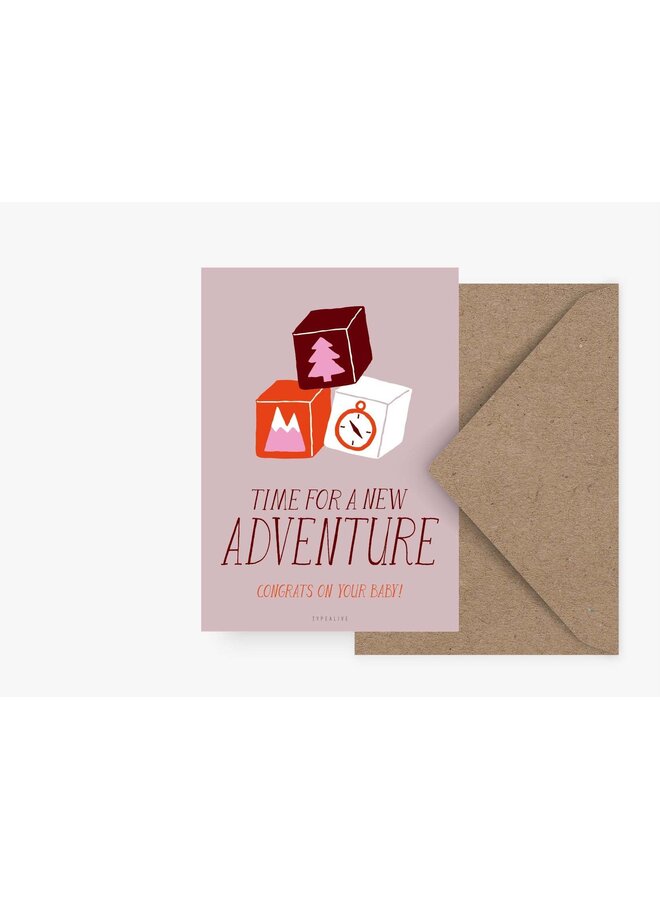 Wenskaart New Adventure