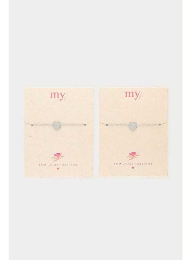 Love Armbanden Set Forever Together Zilver