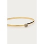 Love Bangle met Grote Strass Stenen Goud